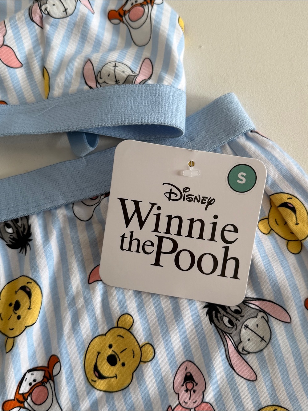 Winnie the Pooh Blue Stripe Girls' Sleep Set - Top & Shorts - Picture 2 of 3